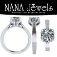 thumbnail image 3 of Nana Jewels Heart & Soul Silver 9.0mm (3ct) Round Cut Zirconia Solitaire Ring-Platinum Plated-Size 7.5, 3 of 7