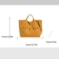 thumbnail image 2 of NexTorq Tote Bag for Women Letter Print Tote Bag Corduroy Handbag for Work Travel Hobo Bags Adjustable Strap, Green, 2 of 6