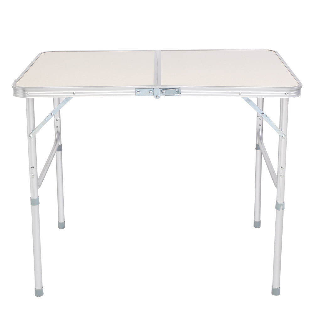 3ft Camping Table Portable Lightweight Catering Folding Picnic Table With Carry Handle,Folding Camping Table with Adjustable Height,Aluminium Portable Trestle Camping Picnic Dining Folding Table 