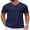 Navy Blue, variant on COOFANDY Mens V Neck T Shirts Cotton Short Sleeve Casual Summer Shirts Basic T Shirt