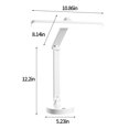 thumbnail image 3 of LED Desk Lamp Foldable Plug-In | 3 Color Temperature Adjustable | Stepless Dimming | Blue Light Eye Protection | Phone & Pen Holder | USB | 33x14x7cm | White | Portable Lighting, 3 of 8