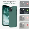 thumbnail image 6 of iPhone 13 Case, Silicone Phone Case with Slim Shockproof Soft Anti-Scratch Microfiber Lining, 6.1 inch, Fir Green, 6 of 14