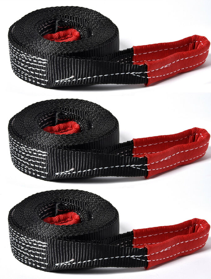 2/" 9000lbs Tow Strap 30 ft winch sling off-road ATV UTV snatch vehicle recovery