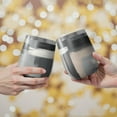 thumbnail image 2 of 12oz Stemless Wine Tumblers Black and Grey Abstract Art Artwork Vacuum Insulated Stainless Steel Travel Tumbler Cups Mug with Lid and Straw for Champaign,Cocktail,Beer with Cleaning Brush, 2 of 5