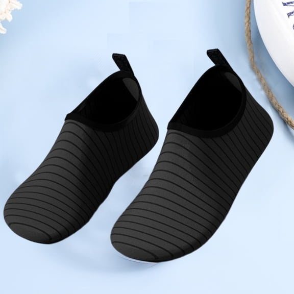 NexTorq Men's Water Shoes, Beach Socks, Foldable Shoes, Water Shoes for Women Men for Swim Pool Beach Camping Cruise Vacation Quick-Dry Aqua Socks Barefoot Yoga Travel, Black, 5.5