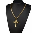 thumbnail image 3 of QQTDFG Fashion Women Men Cross Crucifix Jesus 6mm Stainless Steel Byzantine Necklace-Gold-24inch or 61cm, 3 of 4
