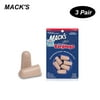 MACK'S 3 Pair -noise Foam Earplugs Washable Professional Soundproof Ear Plugs for Sleeping Working Travelling Hearing Protection