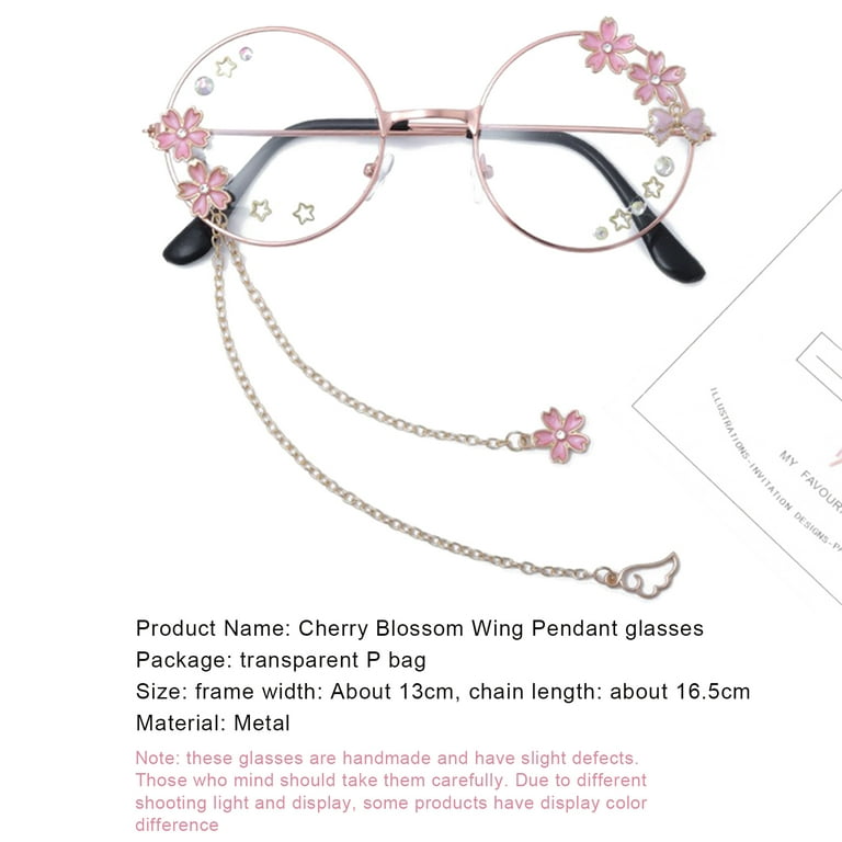 Round glasses sale with chain