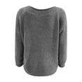 thumbnail image 4 of Womens Sweaters For Women Sweaters U-Neck Long Sleeved Loose Casual Fall Fashion Pullover Sweater Soft Skin-Friendly Polyester Fabric Versatile Daily Wear Fall Sweaters For Women, 4 of 5