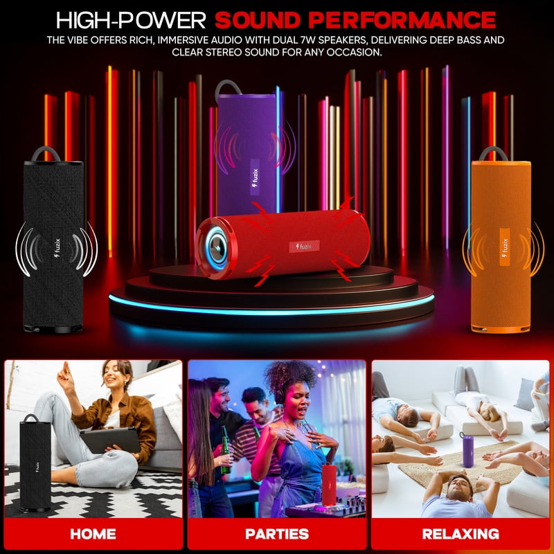 Vibe Portable Wireless Bluetooth Speaker by Fuzix – 7W High
