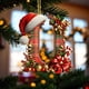 thumbnail image 4 of Adornos Navideños con Monograma Acrílico de 26 Letras y Gorro de Papá Noel | Adornos Colgantes 2D para Árbol de Navidad | Decoración Navideña para El Hogar | Adornos Navideños Multiusos para Chimenea, 4 of 4