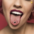 thumbnail image 3 of Body Candy 14G Women 316L Stainless Steel Black Glow in the Dark Kitty Cat Fishbowl Mens Barbell Tongue Ring Body Piercing Jewelry 5/8?, 3 of 8