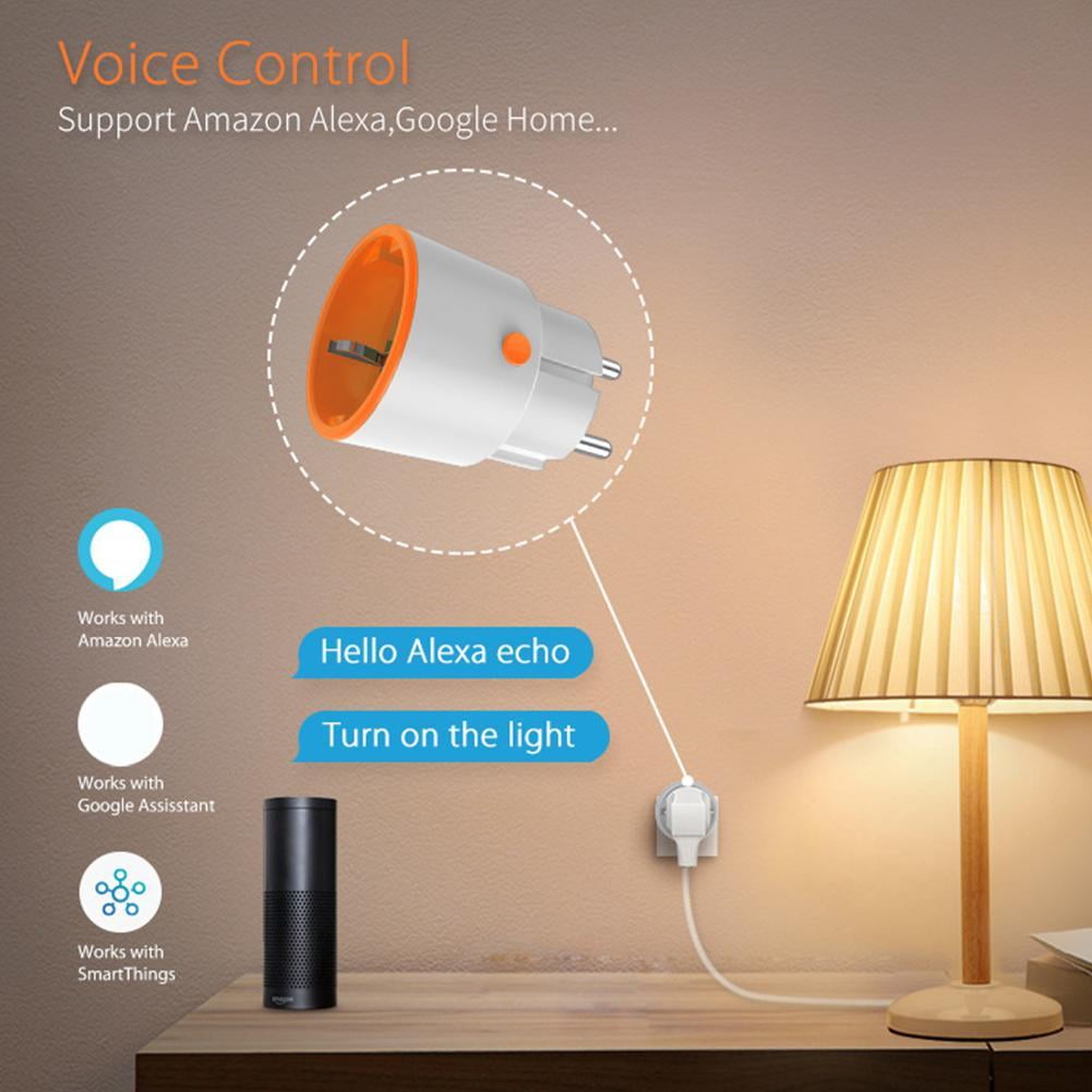 For Tuya ZigBee 3.0Smart Power Plug 16A Wireless Voice Remote Socke Control C8I1