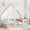 White, variant on Sailvan Twin Wood House-Shaped Floor Bed with Fence, Guardrails