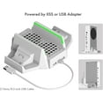 thumbnail image 4 of Vertical stand with cooling fan for Xbox Series S,with Dual Cooling Fan 3 Level Adjustable Speed, Dual Controller Charger with LED Indicator USB Port - 2 x 800mAh Rechargeable, 4 of 5