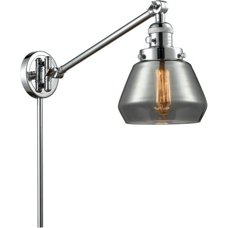 

Polished Chrome Tone Wall Sconces 8 Wide Steel/Cast Brass/Glass Medium Base 1 Light Fixture