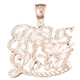 thumbnail image 1 of 14K Rose Gold Saying Pendant - 25 mm, 1 of 3