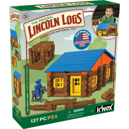 LINCOLN LOGS - Oak Creek Lodge - 137 Pieces (Best Lincoln Log Set)