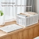 thumbnail image 5 of Cestas de almacenamiento plegables - cajas organizadoras de plástico de 4 para armario, cocina y baño • Cajas apilables con compartimentos • ABS blanco • De varios tamaños (S, M, L, XL), 5 of 7