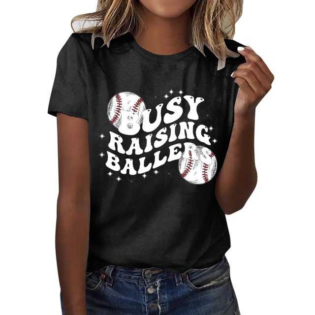 adviicd Hauts de Gym pour Femmes T-Shirt pour Femmes à Imprimé Graphique T-Shirt de Randonnée d'Été à Manches Courtes T-Shirt d'Entraînement Haut Noir,P