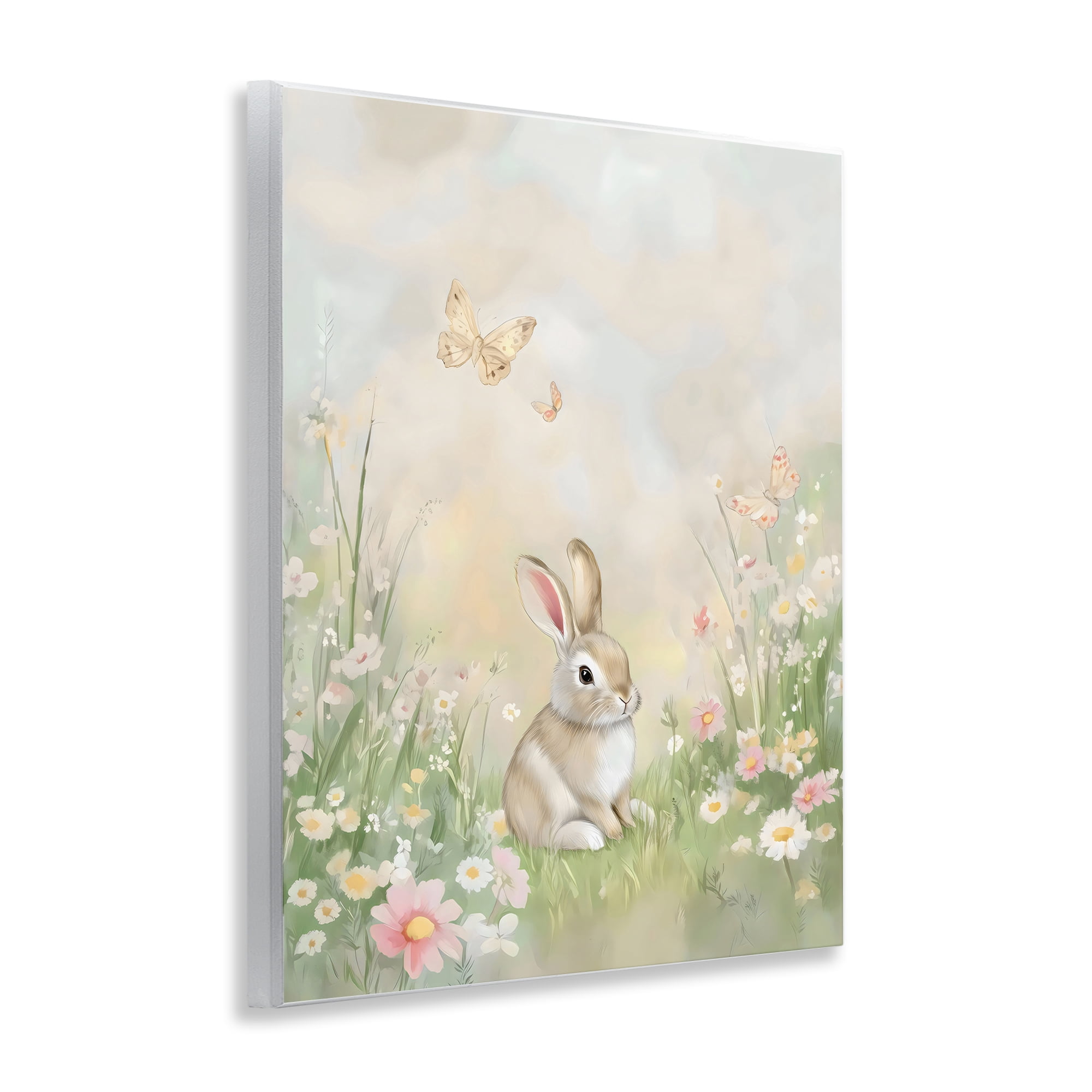 Stupell Industries Nursery Bunny in Meadow Wall Plaque Art, design by Arlington Prints