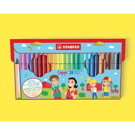 Cappi Fibre-Tip Pens, Set of 24