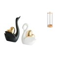 thumbnail image 1 of estatua de cisne,Estatuas y figuras de cisnes de cerámica modernas Esculturas,Porta pajitas,Dispensador de pajitas con soporte de acrílico para mostrador,Organizador de pajitas para beber, 1 of 8