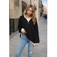 thumbnail image 2 of Camisetas de Larga para Mujer, Color Negro, Talla M, 2 of 6