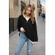 thumbnail image 3 of Camisetas de Larga para Mujer, Color Negro, Talla XL, 3 of 8