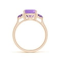 thumbnail image 2 of ANGARA Natural 2.2 Ct. Amethyst Fashion Ring in 14K Rose Gold for Women (Ring Size: 11.5), 2 of 10