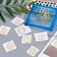 thumbnail image 3 of 9pcs Self Adhesive Golden Brass Stickers Clock Pattern Stickers Metal Stickers Orgonite Stickers Resin Supplies Sticker for Scrapbooking Phone & Water Bottle Decoration 1.6x1.6 inch, 3 of 9