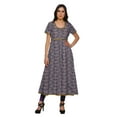 thumbnail image 1 of Moomaya Kurta à Manches Courtes Imprimée pour Femmes, Fente avant, Vêtements d'Été, 1 of 6