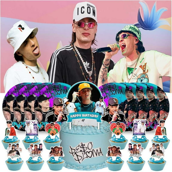 Peso Pluma Birthday Supplies Plates Decorations Decor Backdrop Banner Cake Topper Fans