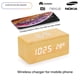 thumbnail image 3 of Multifuncional Madera Digital Led Escritorio Reloj Despertador Termómetro Cargador Inalámbrico Minnieouse HA024327-02, 3 of 5