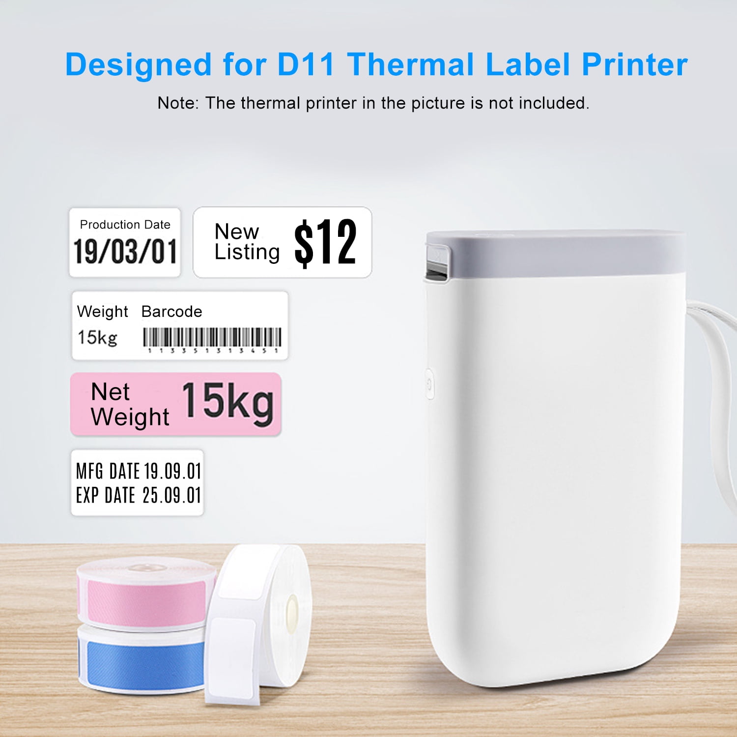 Niimbot Thermal Printing Label, Waterproof Tear Resistant, 210 Pieces Per Roll