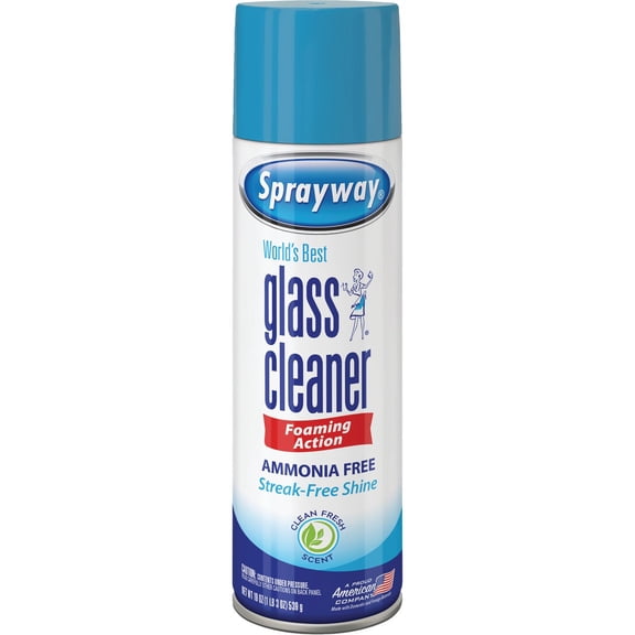 Sprayway Glass Cleaner Ammonia Free, Streak Free, Blue