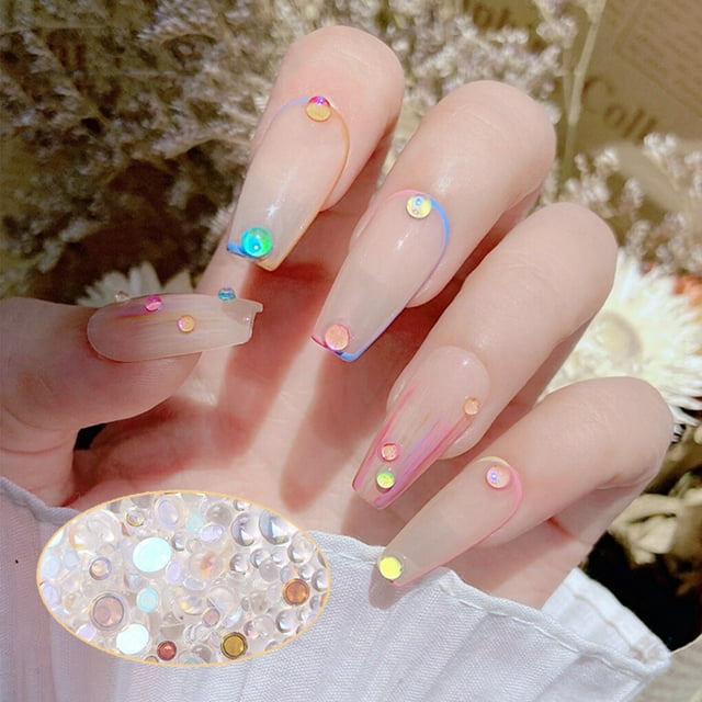 1440 Pieces Glass Crystal Set Flat Back Excellent Gloss Nail Art Rhinestones DIY Handcraft Manicure Accessories Card Making Transparent