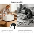 thumbnail image 4 of Leovanni Home Mid-Century Modern Nightstand, Solid Wood, 2 Drawers, Vintage Walnut Finish, 4 of 7