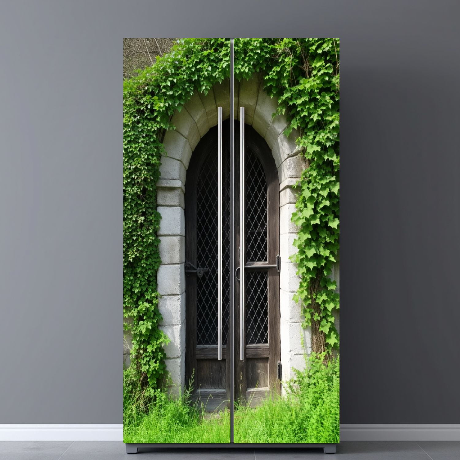Self Adhesive Vinyl Refrigerator Wrap Set Door wine cellar Door Mural Removable Fridge Sticker Peel and Stick&nbsp;Full Door Cover Decal Kitchen Bar Decor