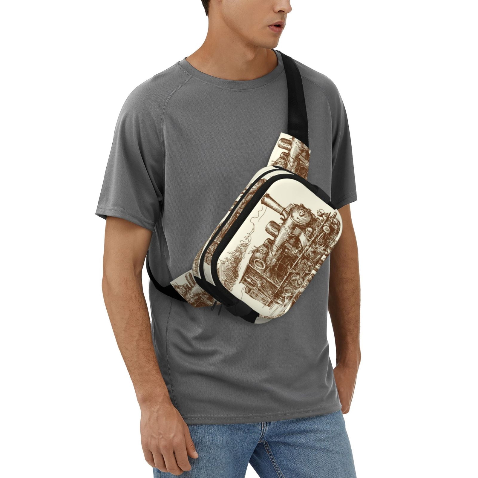 Hirioo Train for Double Layer Waist Bag Adjustable Fanny Pack For Travel Running Hiking