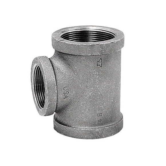 Reducing Tee Yunque 1/2 pulgada FPT X 3/4 pulgadas Hierro galvanizado FPT