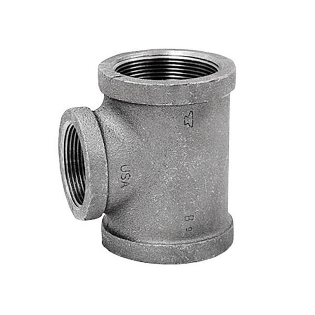 Reducing Tee Yunque 1/2 pulgada FPT X 3/4 pulgadas Hierro galvanizado FPT