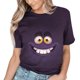 thumbnail image 5 of Tops de Ajuste Suelto para las Mujeres Sudadera Casual Impresa Manga Corta Cuello Redondo Superior, Poliéster, 5 of 8
