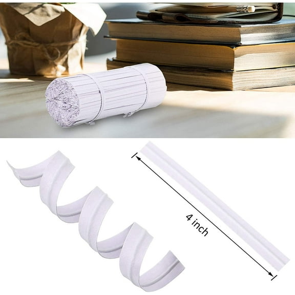 1000 Pieces Bread Twist Ties for Bags Binding and Crafts - 4-inch White Ties