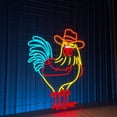 thumbnail image 4 of Handmadetneonsign Cowboy Rooster Neon Sign, Rooster Wall Art Decor, Cowboy Wall Decor, 4 of 5