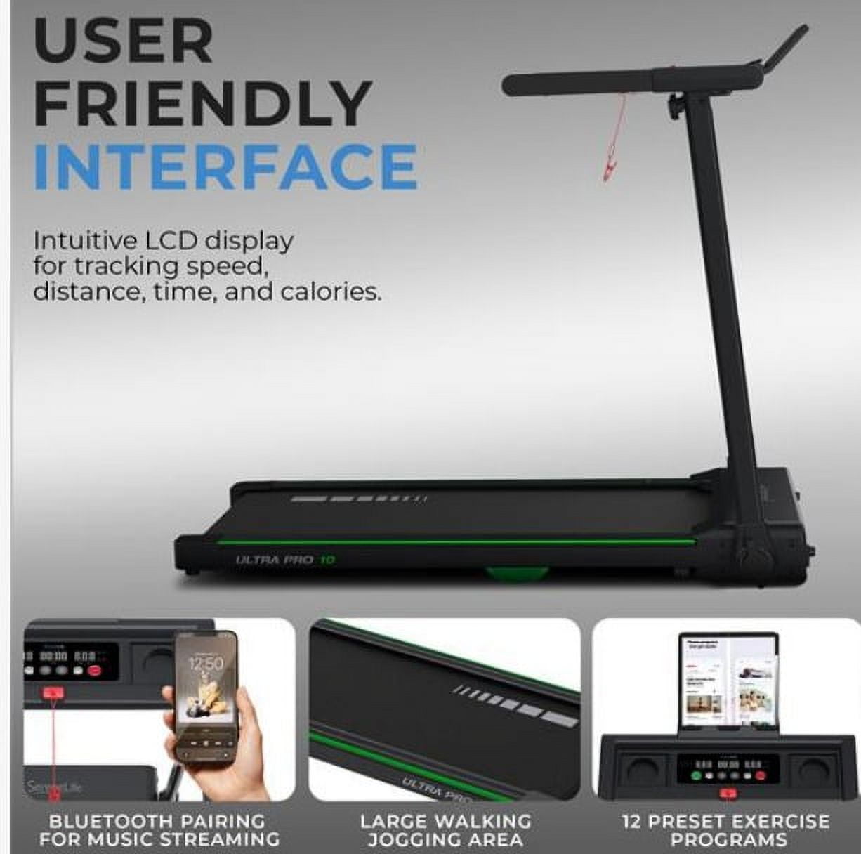 SereneLife  HP Folding Electric Treadmill with Bluetooth App Sync