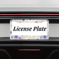 thumbnail image 7 of Purple Flowers License Plate Prame Aluminum Rust-Proof Auto Parts License Plate Decorative Screws Fit Standard 2 Holes 1 U.S. License Plate, 12.2x 6.3 Inch, 7 of 7