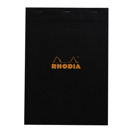 Rhodia Pad, Staple Bound, Graph, Black, 8.25 in x 11.75 in