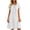 White dress 01, variant on Karymi Maxi Dresses for Women Fake Cotton Linen Midi Dress, Short Sleeve V-Neck Bow Tie Neck Shift Dress with Back Zipper and Side Slits, Solid Loose Dress Womens Dresses