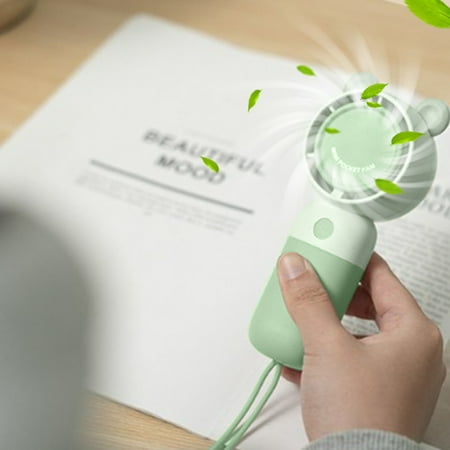 

Vxdvou USB Handheld Fan with Base - Mini Rechargeable Vertical Blower - Easy to Store and Perfect for Desktop Office Bedroom and Outdoor Use